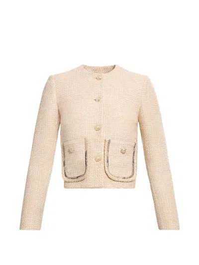 Elie Saab Python-print Tweed Jacket In Multi