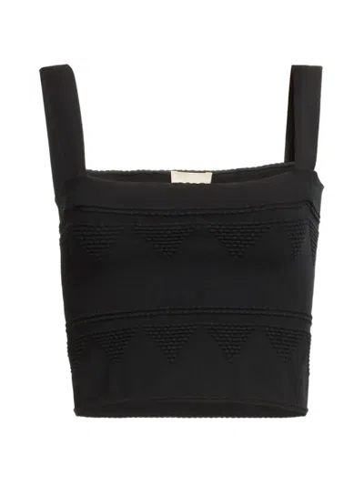 Elie Saab Ribbed-knit Top In Multi