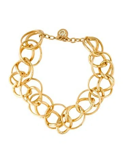 Pre-owned Elie Saab Ring Collar Necklace, 20.5" In Multicolor