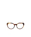 Elie Saab Round Frame Glasses In Brown