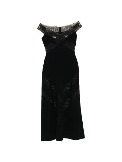 Elie Saab Ruffled Dress In Gray