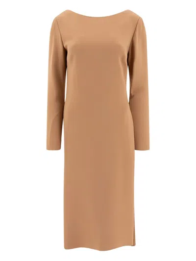 Elie Saab Ruffled Open-back Dress In Neutral