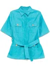 Elie Saab Safari Jacket In Blue