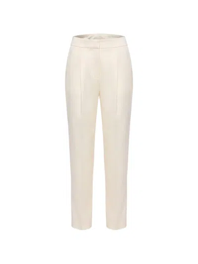 Elie Saab Satin-finish Tailored Trousers In Blue
