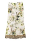Elie Saab Savannah-print Chiffon Pants In White