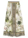 Elie Saab Savannah-print Long Skirt