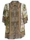 Elie Saab Printed Chiffon Shirt Foulard36 Silk