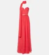 Elie Saab Scarf-detail Silk Gown In Pink