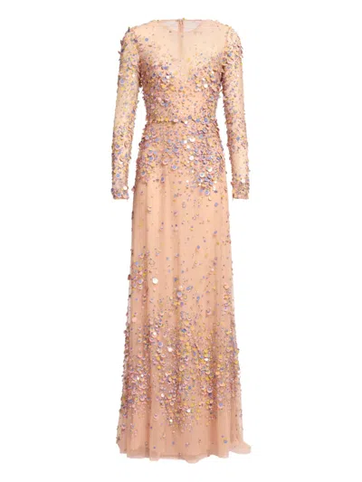 Elie Saab Sequin-embellished Maxi Dress In Multi