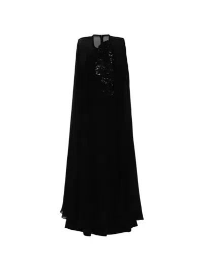 Elie Saab Sequin-embellished Maxi Gown In Black