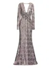 Elie Saab Sequin-embellished Open-back Maxi Dress In Multi