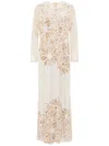 Elie Saab Sequin-embroidered Gown In 中性色