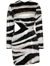 Elie Saab Sequin-embroidered Silk Mini Dress In Black