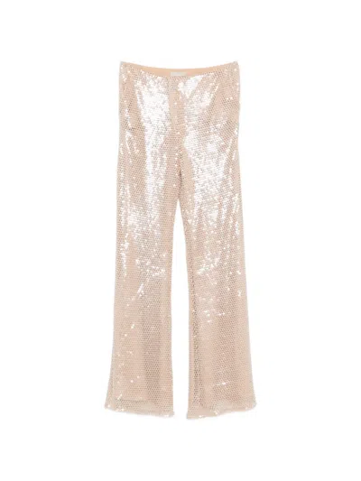 Elie Saab Sequin Trousers In Neutral