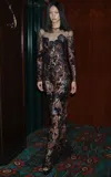 Elie Saab Sequined Embroidered Tulle Maxi Dress In Multi