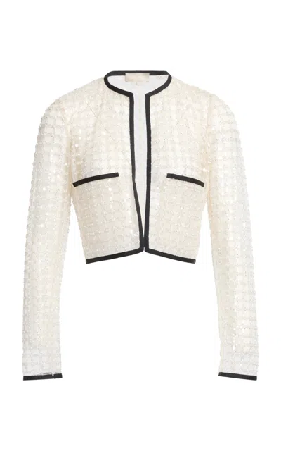 Elie Saab Sequined Mesh Jacket