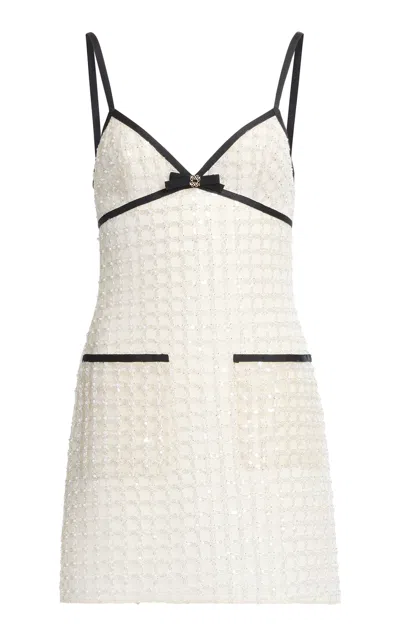 Elie Saab Sequined Mesh Short Dress
