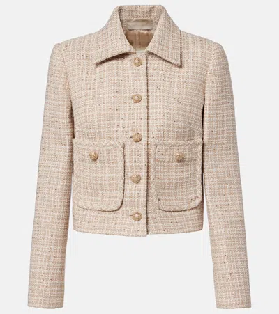 Elie Saab Sequined Tweed Jacket In Neutral