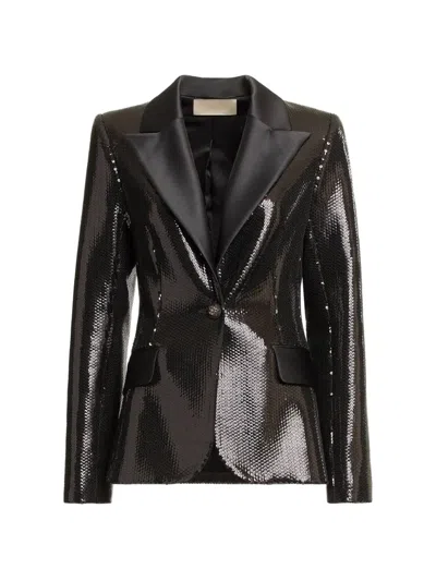 Elie Saab Sequin-embellishment Blazer In Black