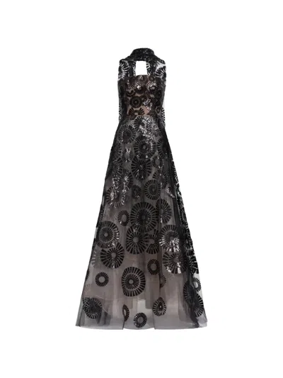 Elie Saab Sequin-embroidered Gown Maxi Dress In Multi