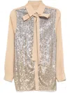 Elie Saab Sequinned Shirt In Neutrals