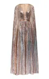Elie Saab Sequins Embroidered Tulle Long Dress