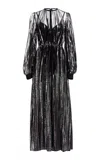 Elie Saab Sequins Embroidered Tulle Midi Dress