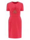 Elie Saab Short-sleeve Dress In Red