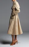 Elie Saab Side-pleated Cotton Drill Coat