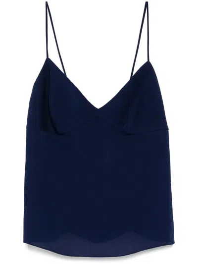 Elie Saab Silk Camisole In 蓝色