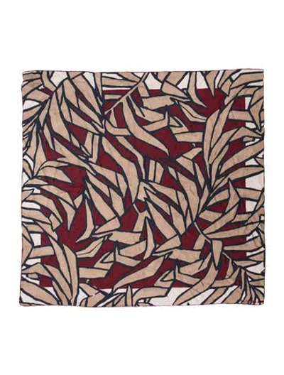 Pre-owned Elie Saab Silk Floral Print Scarf In Neutrals