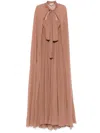 Elie Saab Silk Gown In Brown