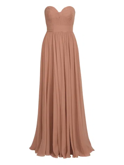 Elie Saab Silk Gown In Brown