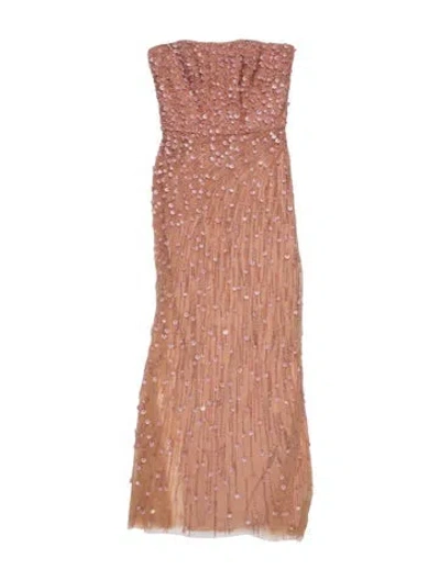 Pre-owned Elie Saab Silk Long Dress In Pink