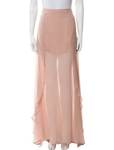 Pre-owned Elie Saab Silk Long Skirt In Neutral
