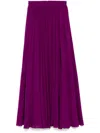 Elie Saab Silk Maxi Skirt In Purple