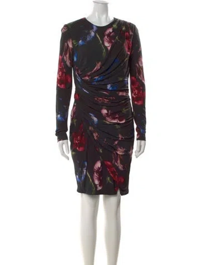 Pre-owned Elie Saab Silk Mini Dress In Black