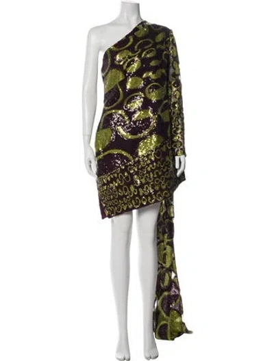 Pre-owned Elie Saab Silk Mini Dress W/ Tags In Multi