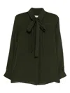 Elie Saab Silk Shirt In Green