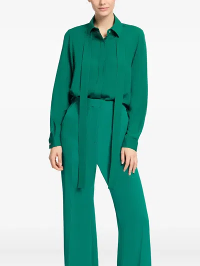 Elie Saab Silk Shirt In Green