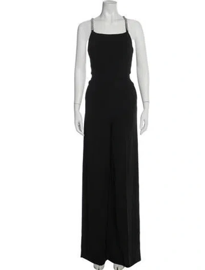 Pre-owned Elie Saab Square Neckline Jumpsuit In Black