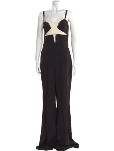 Pre-owned Elie Saab Square Neckline Jumpsuit In Multi