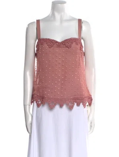 Pre-owned Elie Saab Square Neckline Sleeveless Crop Top In Multi