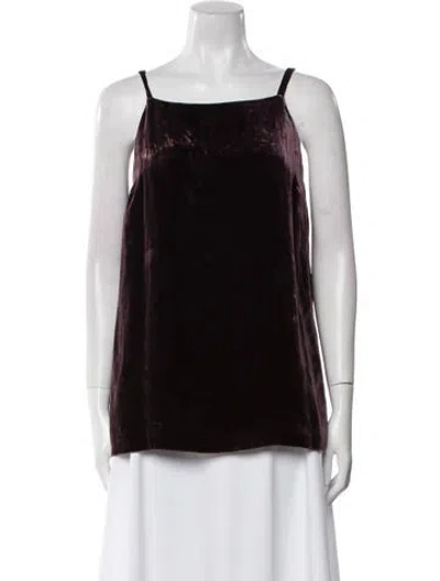 Pre-owned Elie Saab Square Neckline Sleeveless Top In Purple