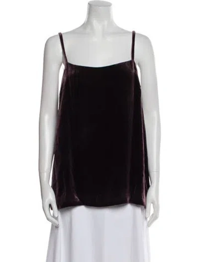 Pre-owned Elie Saab Square Neckline Sleeveless Top In Purple