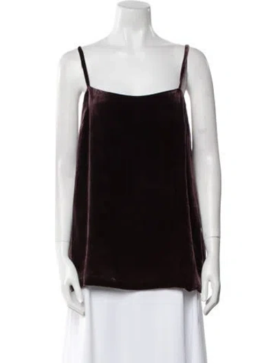 Pre-owned Elie Saab Square Neckline Sleeveless Top In Purple