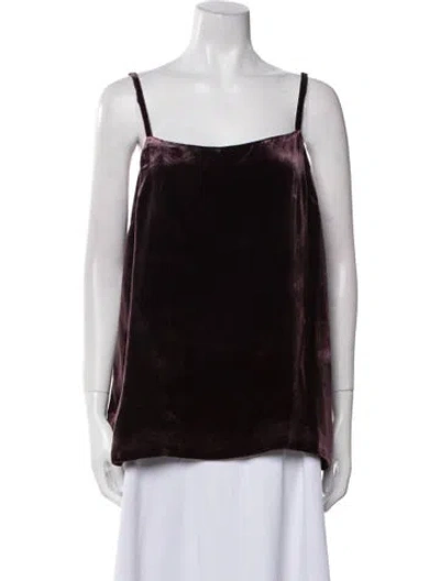 Pre-owned Elie Saab Square Neckline Sleeveless Top In Purple