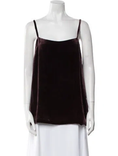 Pre-owned Elie Saab Square Neckline Sleeveless Top In Purple