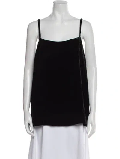 Pre-owned Elie Saab Square Neckline Sleeveless Top W/ Tags In Black