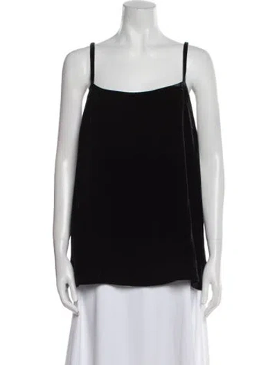 Pre-owned Elie Saab Square Neckline Sleeveless Top W/ Tags In Black